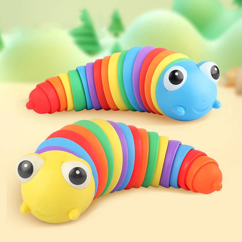 Majik Moving Slug Caterpillar Toys for Fun Stress Relief Adult and Kids (Set of 4 Pcs)
