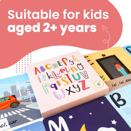 Image of Alphabets Flash Cards | 26 Laminated Cards | Age Group: 2-4 Years | Educational & Fun Activity for Kids