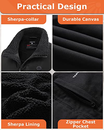 Venustas 12V Men's Heated Sherpa-Lined Work Vest