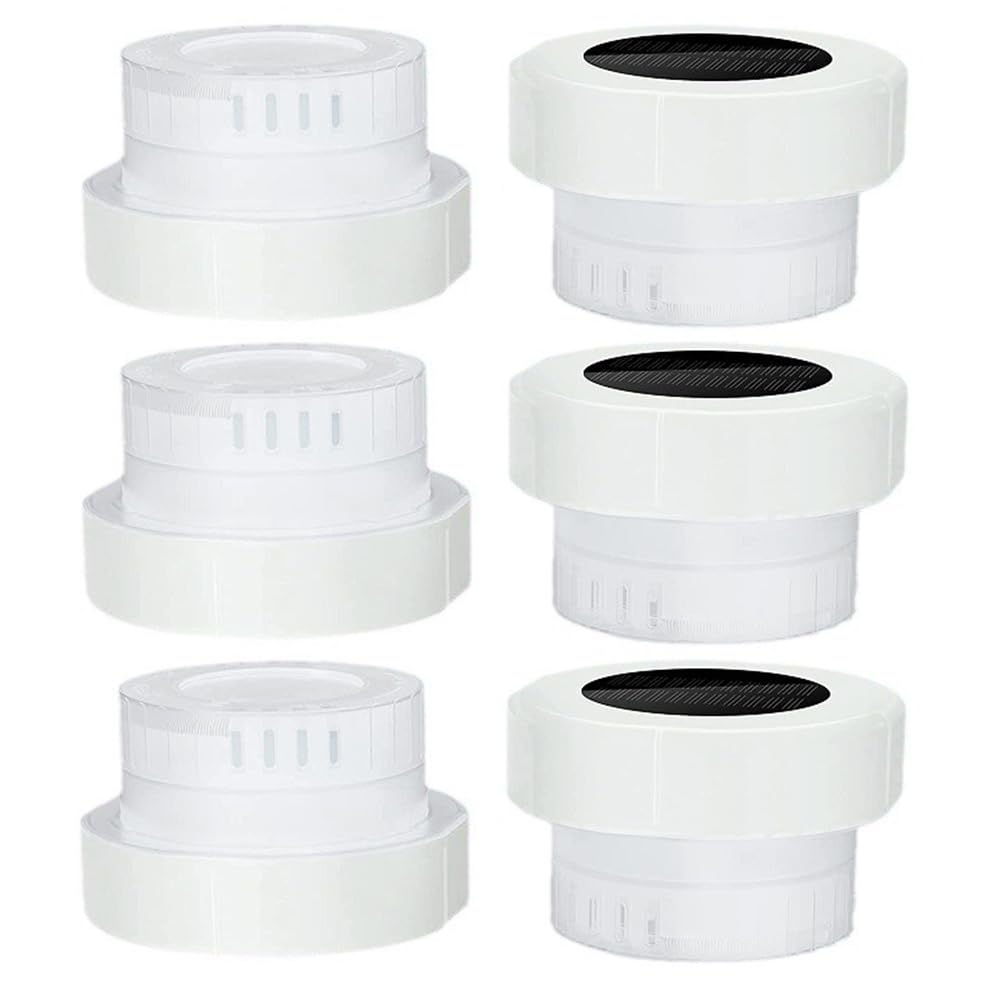 LYEAA 2/4 flotadores de Cloro para Piscina con energía Solar, IP68, luz LED, se Adapta a pestañas de Cloro de 3 Pulgadas