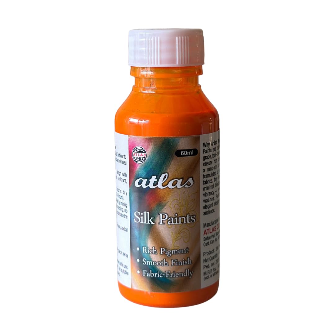 Silk Paint Orange, 60 ml | 100% Permanent on Fabrics-picture-16