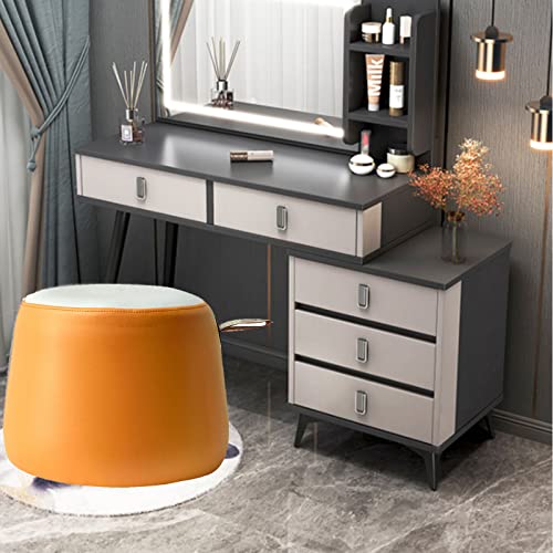 Pouf repose-pieds rond empilable pour optimiser les petits salons