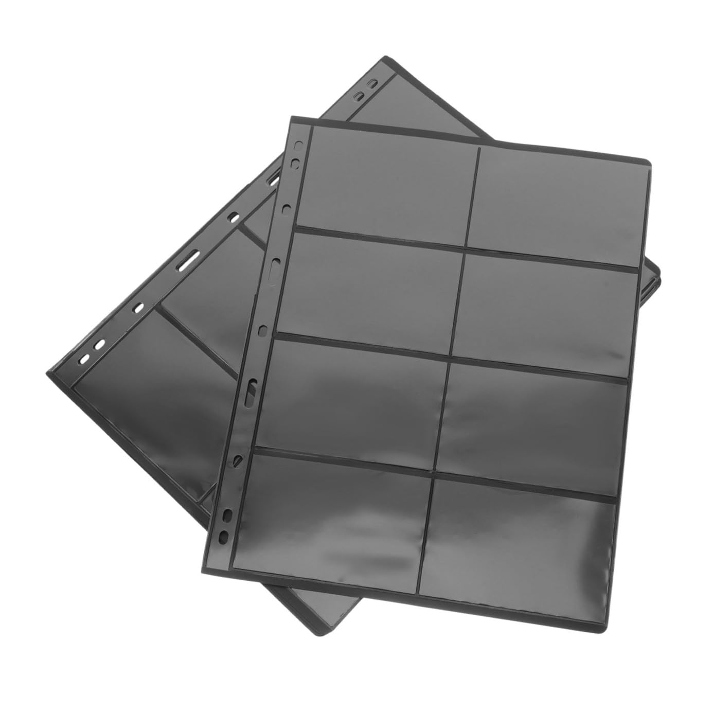 Raccoglitore Francobolli e Album Trasparente per Collezionisti, 10 Fogli Pvc Doppia Faccia per Conservazione Monete e Foto, Supporto Organizer per Filatelia e Collezioni