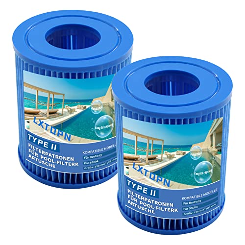 LXTOPN Cartucho de Filtro de Piscina para Bestway 58094,Filtro Piscina para bestway Tipo II,para Piscina Hinchable,Piscinas Desmontables Grandes (2 Unidades) Cover