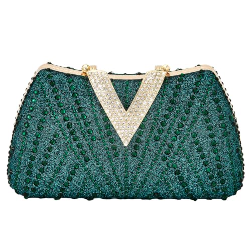 Image of SH Clutch Purse Rhinestone Clutch Purses for Women Glitter Prom Purse