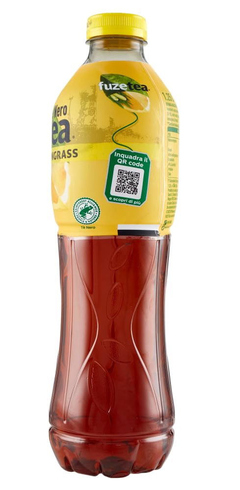 Italian Gourmet Tè Limone bevanda analcolica 18 x 1,25l Eistee Zitrone | Schwarzer Aufguss mit nota di citronella, erfrischend, PET-Flasche für, Gesamtnettogewicht 22,5 L + Kostenlos Polpa 400g