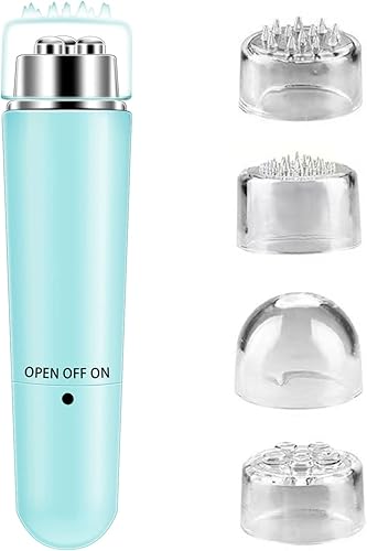 Lmnonnok Mini masajeador de viaje, tamaño de viaje, mini masajeador facial para cara, espalda, cuello, mini diseño (verde)