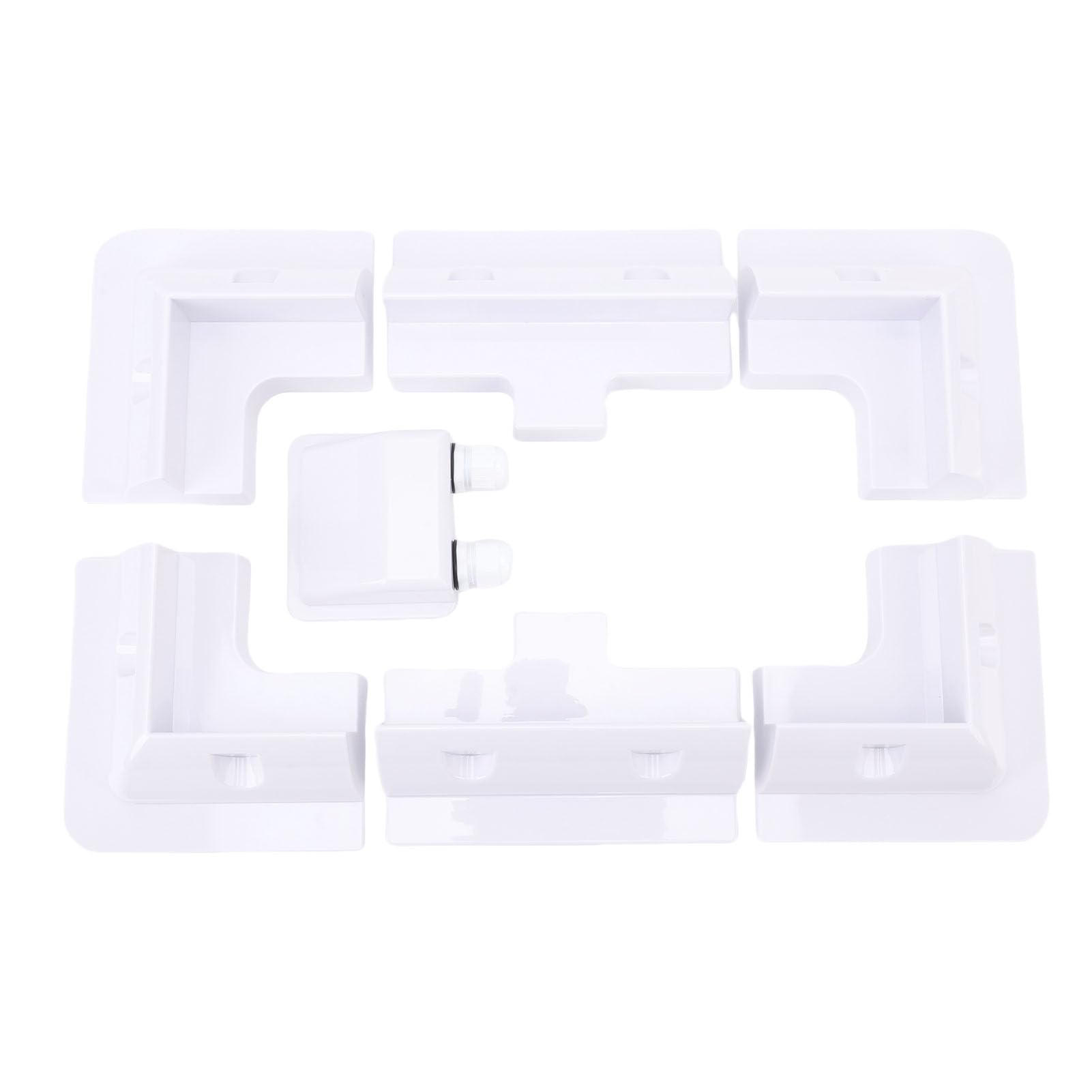 EMUKOEP Set di staffe di montaggio per pannello solare, kit per resistente con staffe angolari in ABS, adatto per veicoli, capannoni, garage, ponti di barche, per tutti i tipi di cavi da 6 mm²