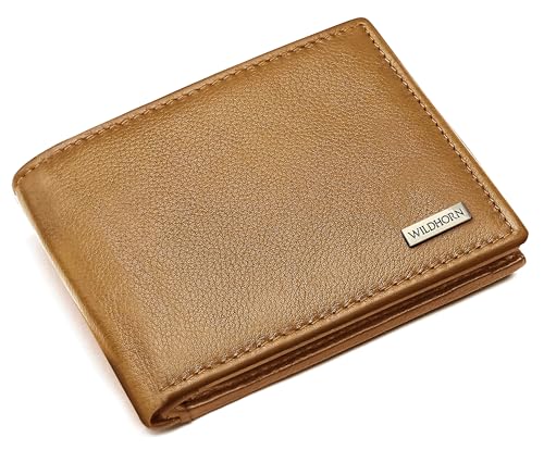 Image of WildHorn Rfid Protected Leather Wallet For Men, Tan