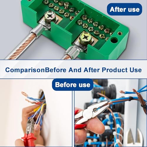 TOP-VIGOR 10Pcs 4 AWG Copper Wire Lug SC25-10, Crimp Ring Terminals Cable Lugs Bolt Hole, Battery Cable Ends Eyelets Connectors for Car Boat Auto Electrical Use - Image 4