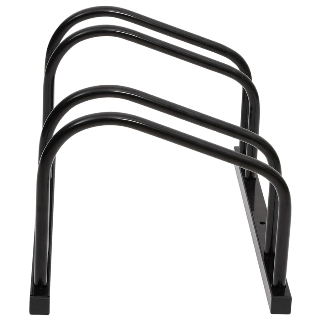 Mangloder Fahrradständer für Fahrräder Schwarz Stahl langlebiges Parksystem Bodenständer Wandhalterung Fahrradhalterung Fahrradabstellplatz für Garage Garten Balkon