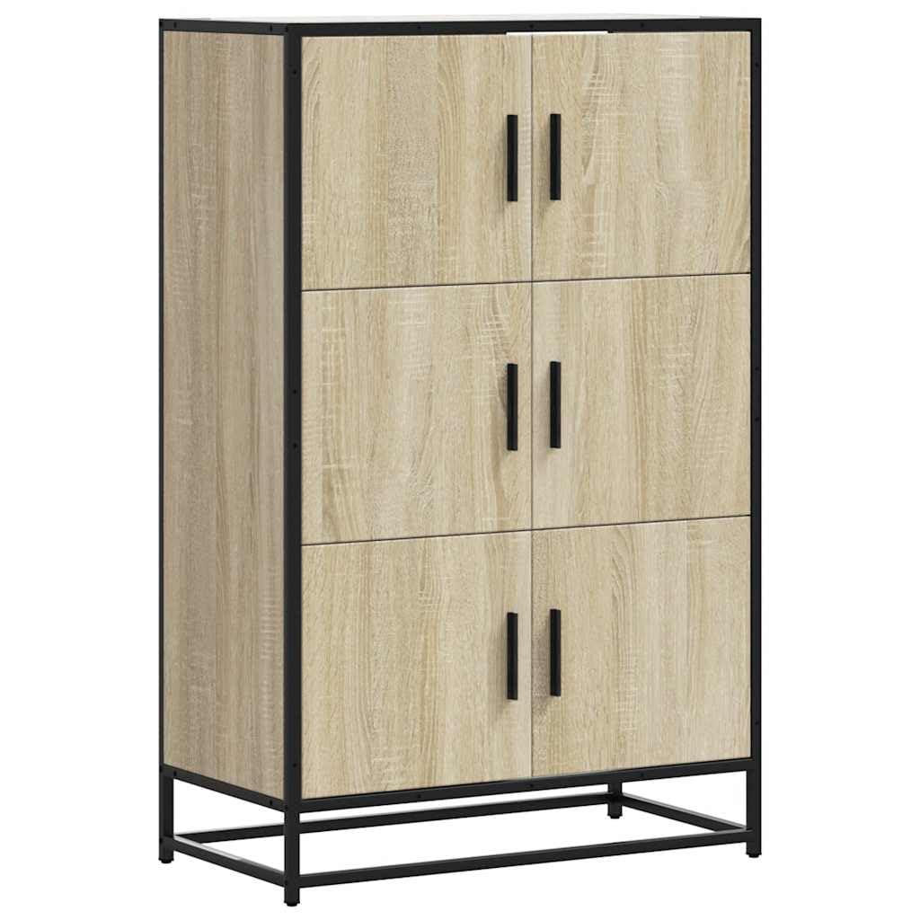 vidaXL Aparador Alto Madera de ingeniería y Metal Sonoma 68x35x106,5cm