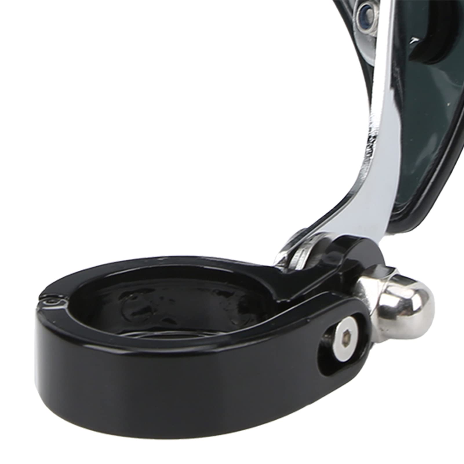 Yosoo Parabrezza Moto, Cupolino Moto Cupolino Regolabile a 180° Universale per Forcella Anteriore da 1,5-1,6 pollici(nero) (Nero)