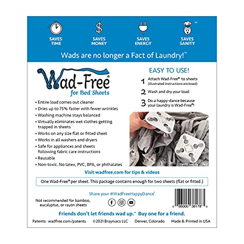 WadFree for Bed Sheets As Seen on Shark Tank Bed Sheet Detangler