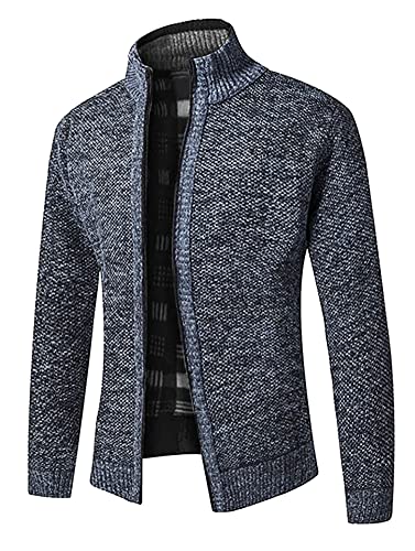 Cardigan Pull d'hiver chaud et doublé polaire isolante Evoga M