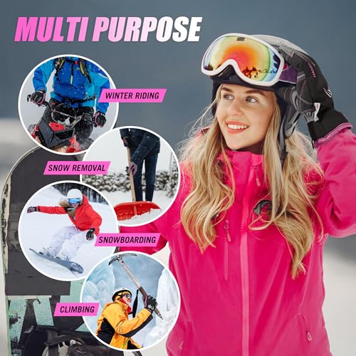 Image of HANDLANDY Winter Work Gloves, 3M Thinsulate Waterproof Insulated Gloves, Warm Ski Glove for Shoveling Snow Outdoor, Gifts for Women