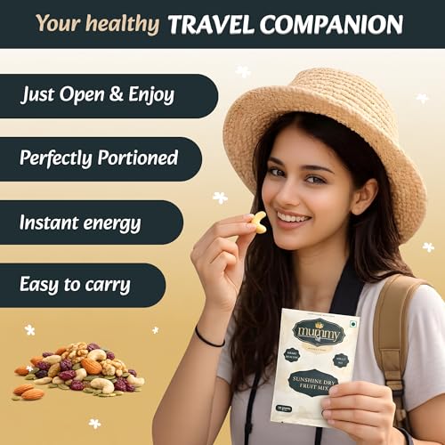 Image of Mummy Ji - Dry Fruit Mix for Adults (30g x 7 Pouches) | Portion Controlled Trail Mix with Almonds, Cashews, Walnuts, Seeds & Cranberries | Omega 3 & Protein Rich Healthy Snack Box