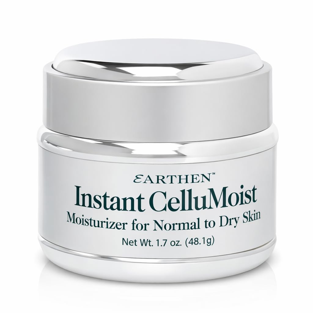 Photo 1 of Earthen Instant CelluMoist Face Moisturizer for Normal to Dry Skin – Hydrating Anti Aging Cream with Peptides and Jojoba Oil – Daily Moisturizer for Fine Lines, Wrinkles and Smooth Radiant Skin 1.7 oz