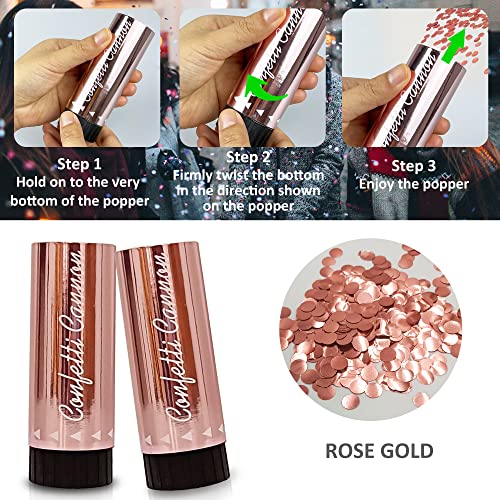 Image of Party Confetti for Wedding Birthday Graduation Baby Shower Anniversary Christmas New Year's Kids Fun Party Supplies Decorations and Favors (Rose Gold)