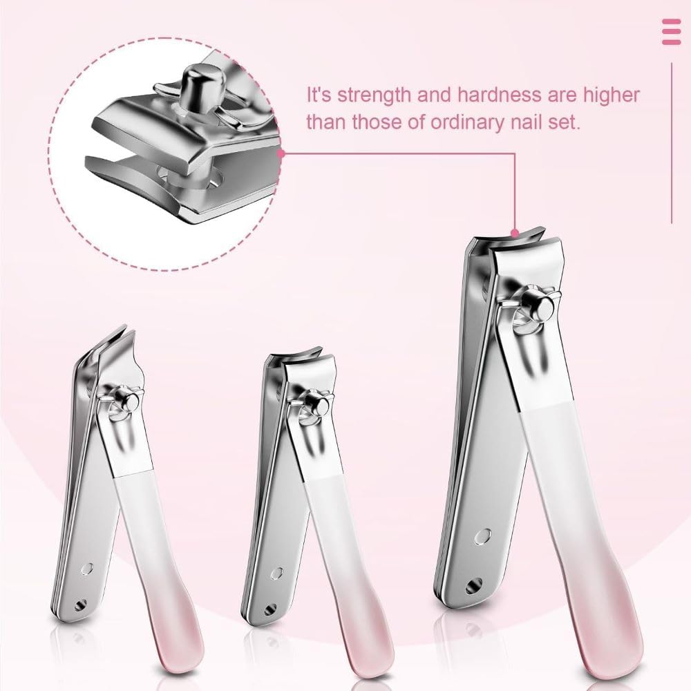Krupasadhya Manicure Set 4 Pcs Pouch with Leather Case, Professional Grooming Kits, Compact Manicure Pedicure Set, Suitable For Home And Travel Use, Gifts for Women and Men. 1