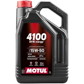 MOTUL Motor&ouml;l 15W-50 4100 Teilsynthetik&ouml;l Motor &Ouml;l ACEA A3/B4 API SL API CF SYN-nergy 4L