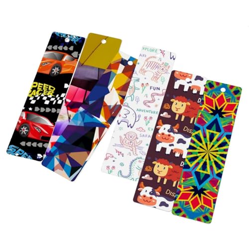 Marque-pages colorés en métal (lot de 6) pour marquer vos pages de lecture