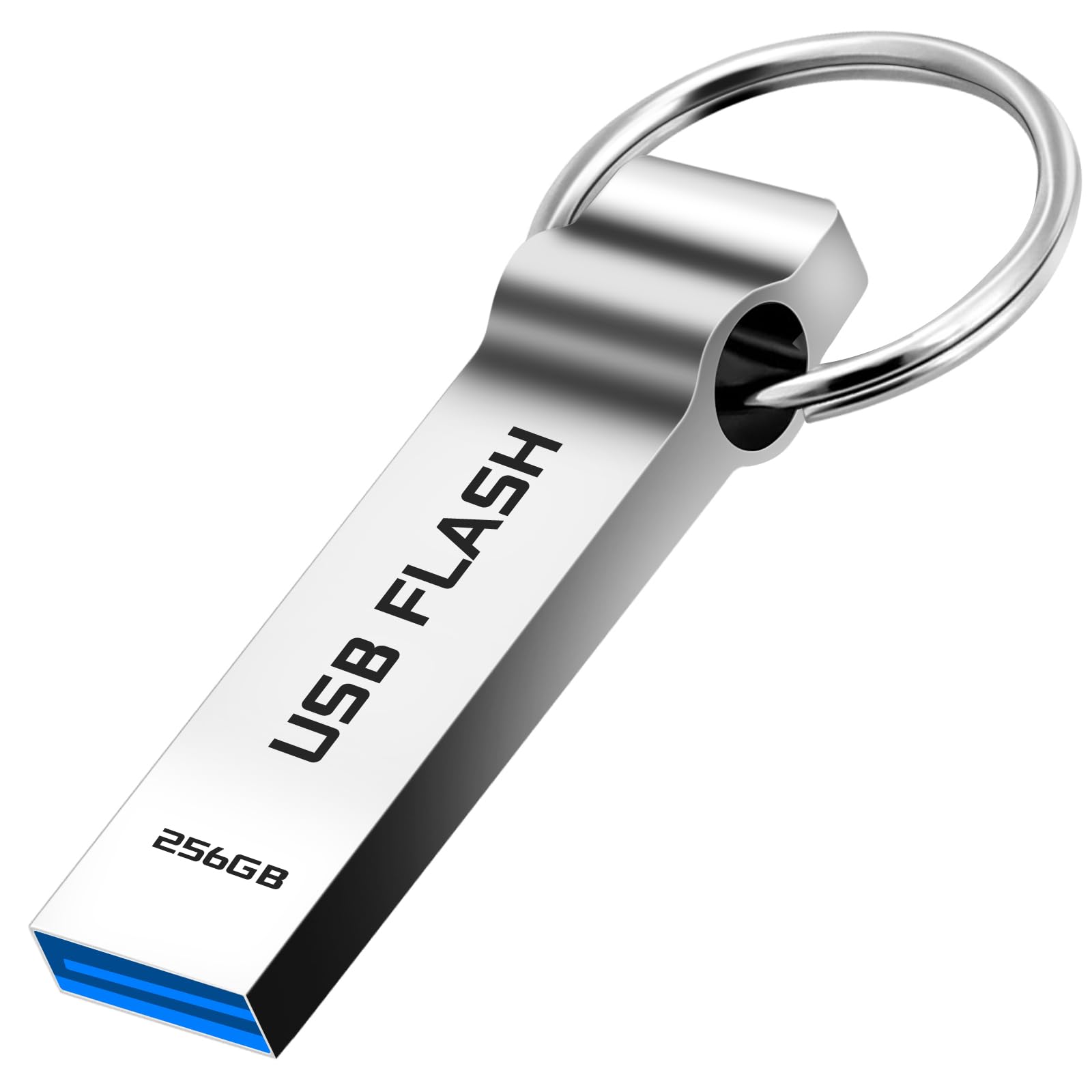USB Stick 256GB - gupmar USB 3.0 Speicherstick Wasserdicht USB-Flash-Laufwerk Dauerhaft USB Sticks Data Datenspeicher für PC, Laptop, Computer, Tablet(Silber)
