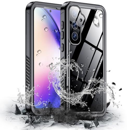 Hualele for Samsung Galaxy A54 5G Case Waterproof, Built in Lens & Screen Protector Rugged Full Body Heavy Duty Protective Military Grade IP68 Underwater Cover Case for Samsung Galaxy A54 5G Black