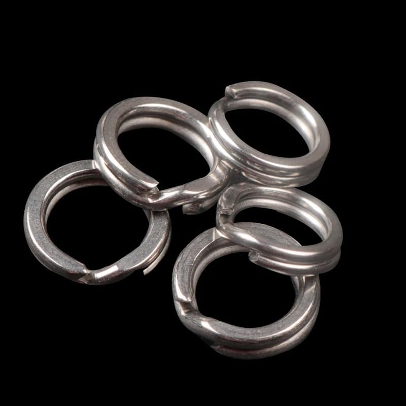 Juego de 200 anillos de acero inoxidable para pesca 5 tamaños miniatura 3