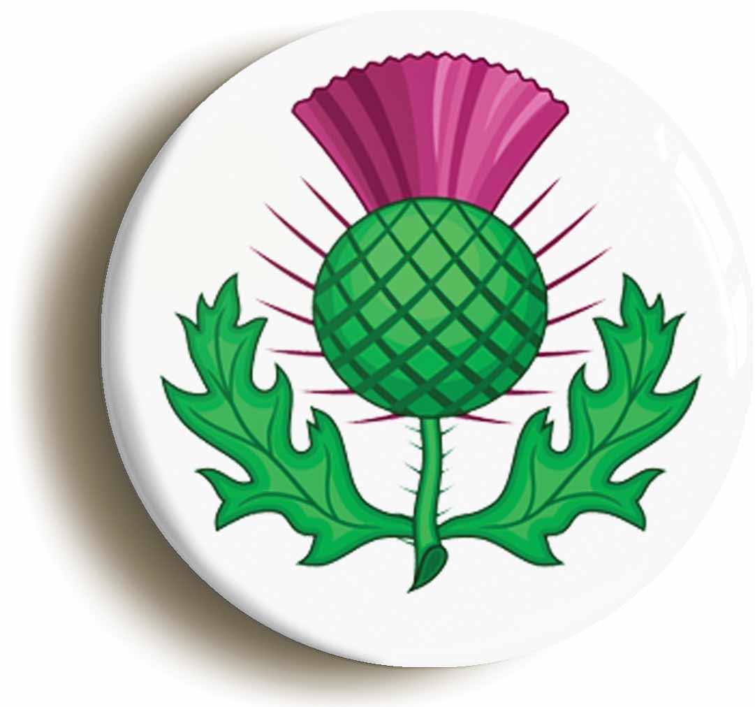 Ozorath Scottish Thistle Fridge Magnet (Circular 2Inch / 50Mm Diameter)