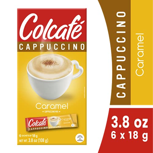 Colcafé Caramel Cappuccino Instant Mix | Convenient & Portable Packs | 100% Colombian Coffee | Make Hot Or Cold | 6 Count (Pack Of 2) #TOP1