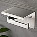 Ruicer Porte Papier Toilettes avec Etagère, Support Papier Toilette SUS 304 Acier Inoxydable Auto-adhésif ou Installation Murale…