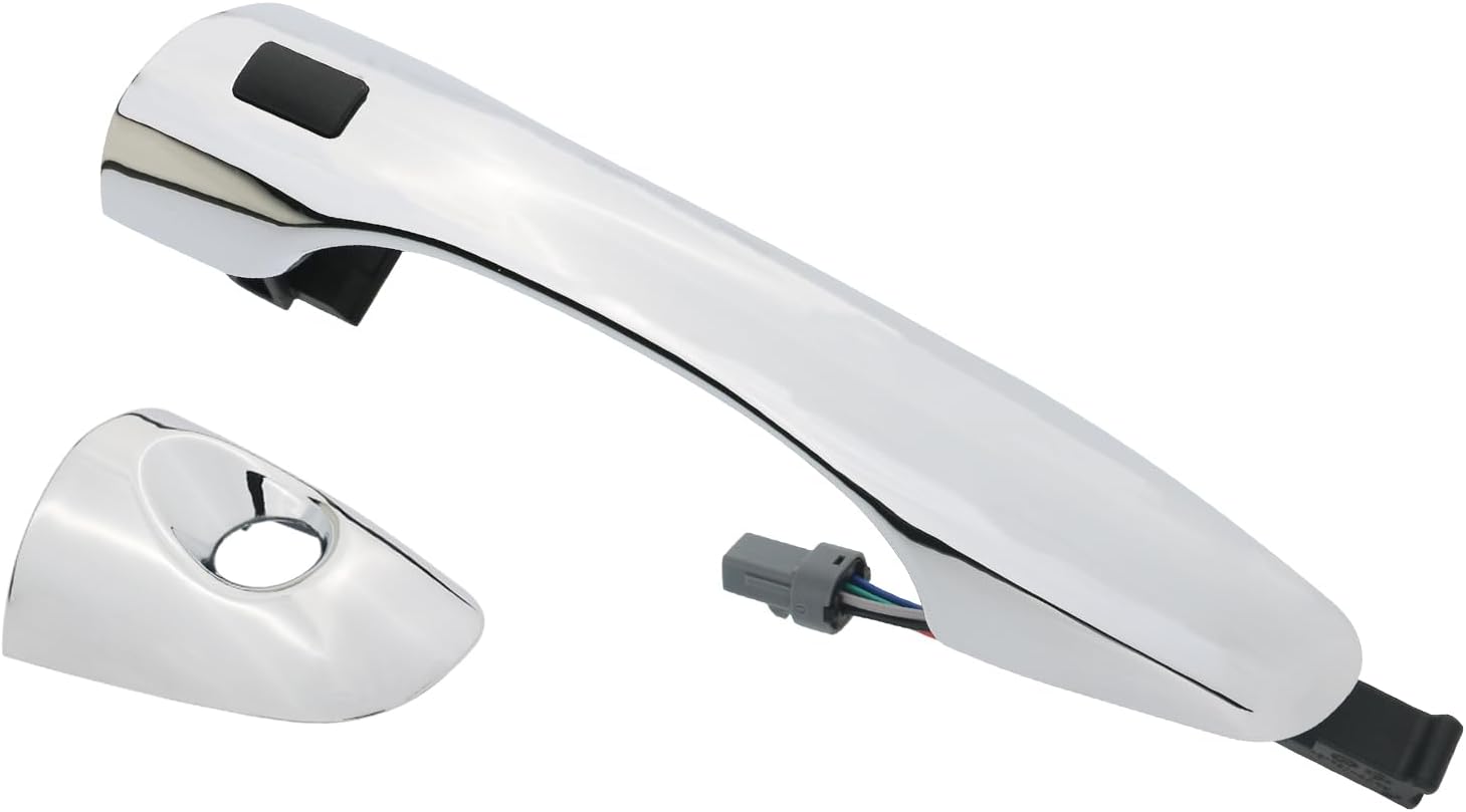 APPERFiT Exterior Door Handle w/End Cap Cover for Rear Door Right Passenger Side Chrome Compatible with Kia Sorento 2016 2017 2018 2019 2020 Replaces 82661-C5010 83662-C5010