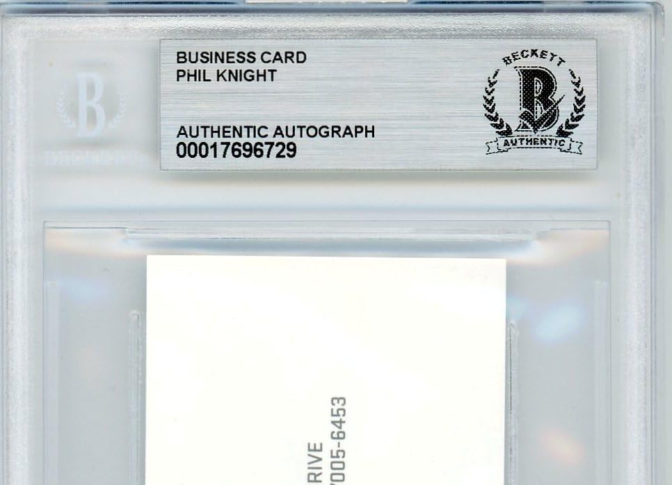 Amazon.co.jp: ナイキ 創始者 フィル・ナイト 直筆 サイン 入り 名刺