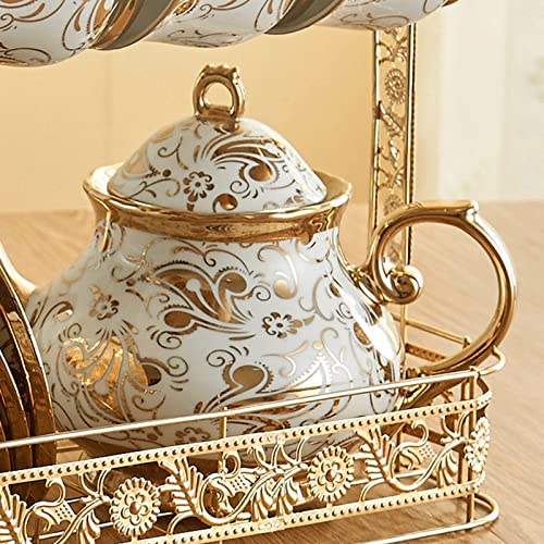Amazon.com | ZYQHMY Ceramic tea cup and saucer gold china coffee