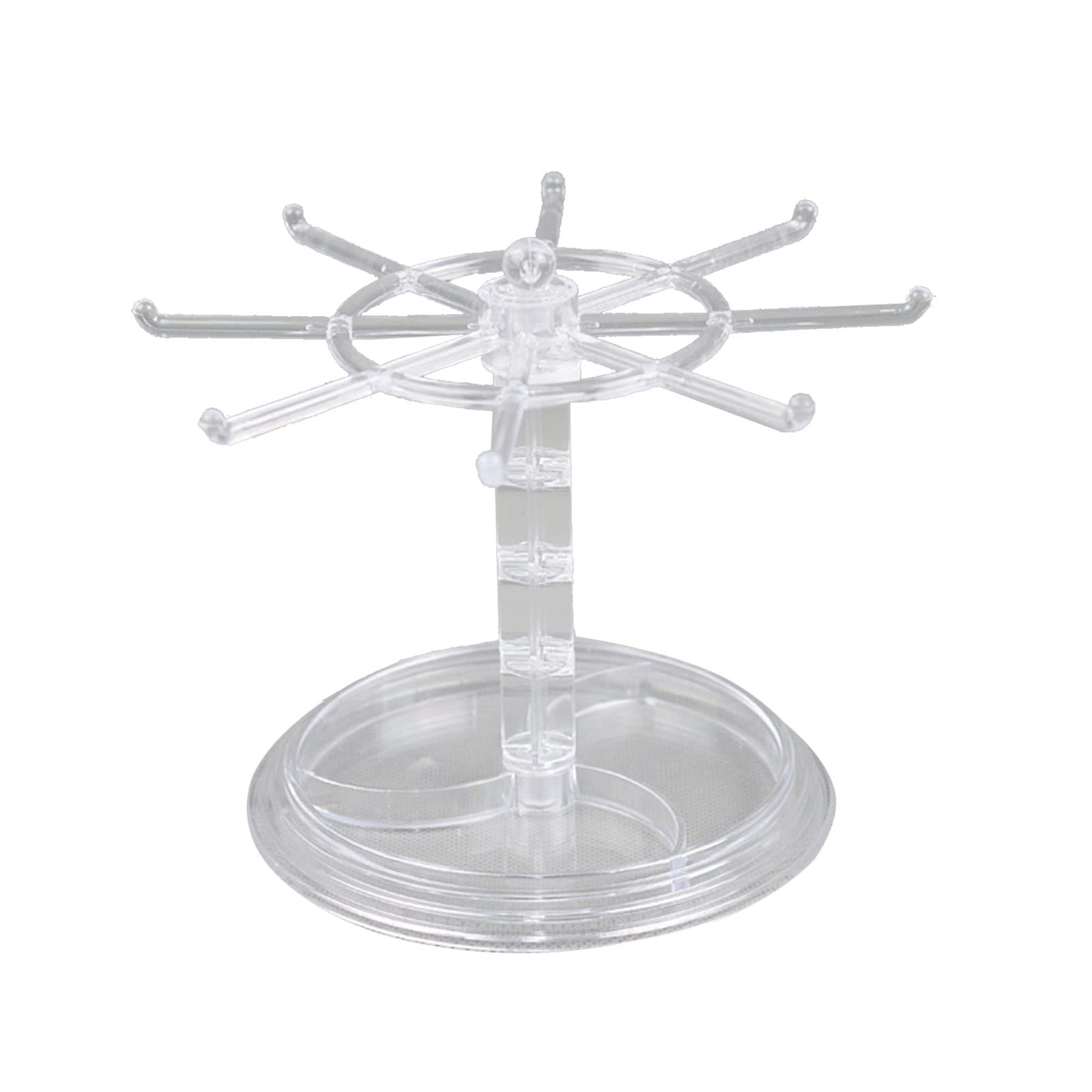 Jewelry Organizer Rotating Display Stand Necklace Storage Rack for Earrings Watch Showcase Rotating Display Stand for Shows Selling Earrings Bracelets Necklaces with Hooks