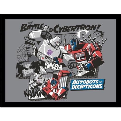 Transformers - Poster encadré CYBERTRON (30 cm x 40 cm) (Multicolore)