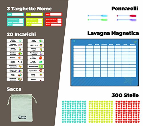 Navaris Tabellone Delle Ricompense Magnetico Per Bambini – 42 Stelle, 20 Attività – Calendario Premi In Spagnolo - 2