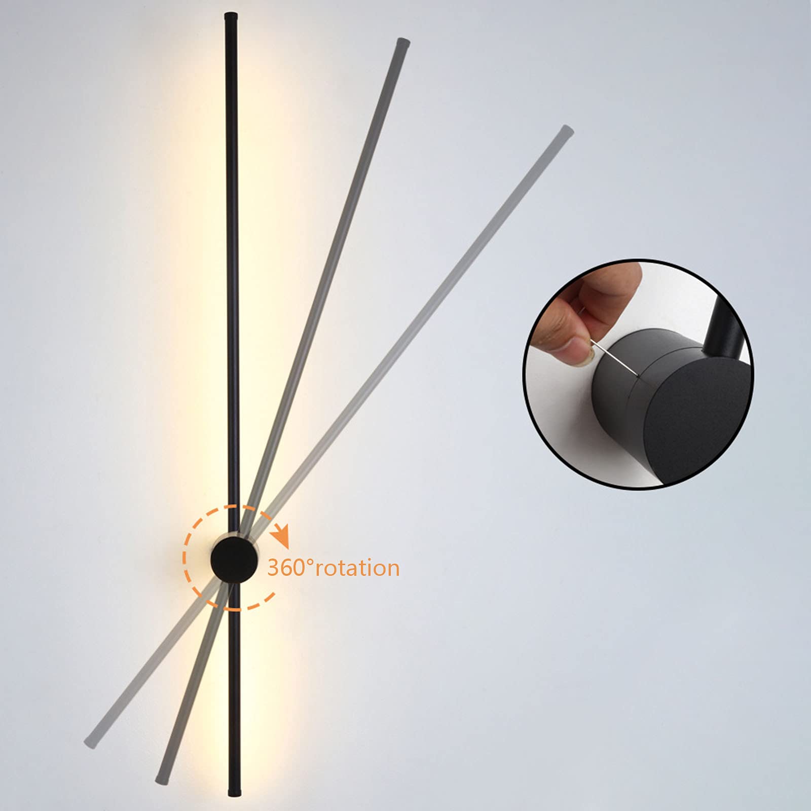 Lampada da Parete Moderna e Semplice a Tubo lineare a LED, Ideale per casa, Camera da Letto, Soggiorno, Illuminazione a Parete o da Parete Dietro Il Divano.