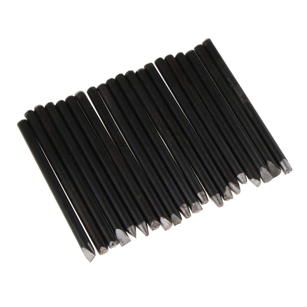 Harilla Fabricación de Joyas de Sellos Punzón de Herramienta Símbolos de Puntuación Acero Metal, Set de 20pcs, Individual