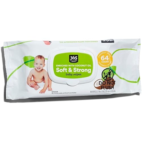 365 by Whole Foods Market, Coconut Baby Wipes, 64 Count
