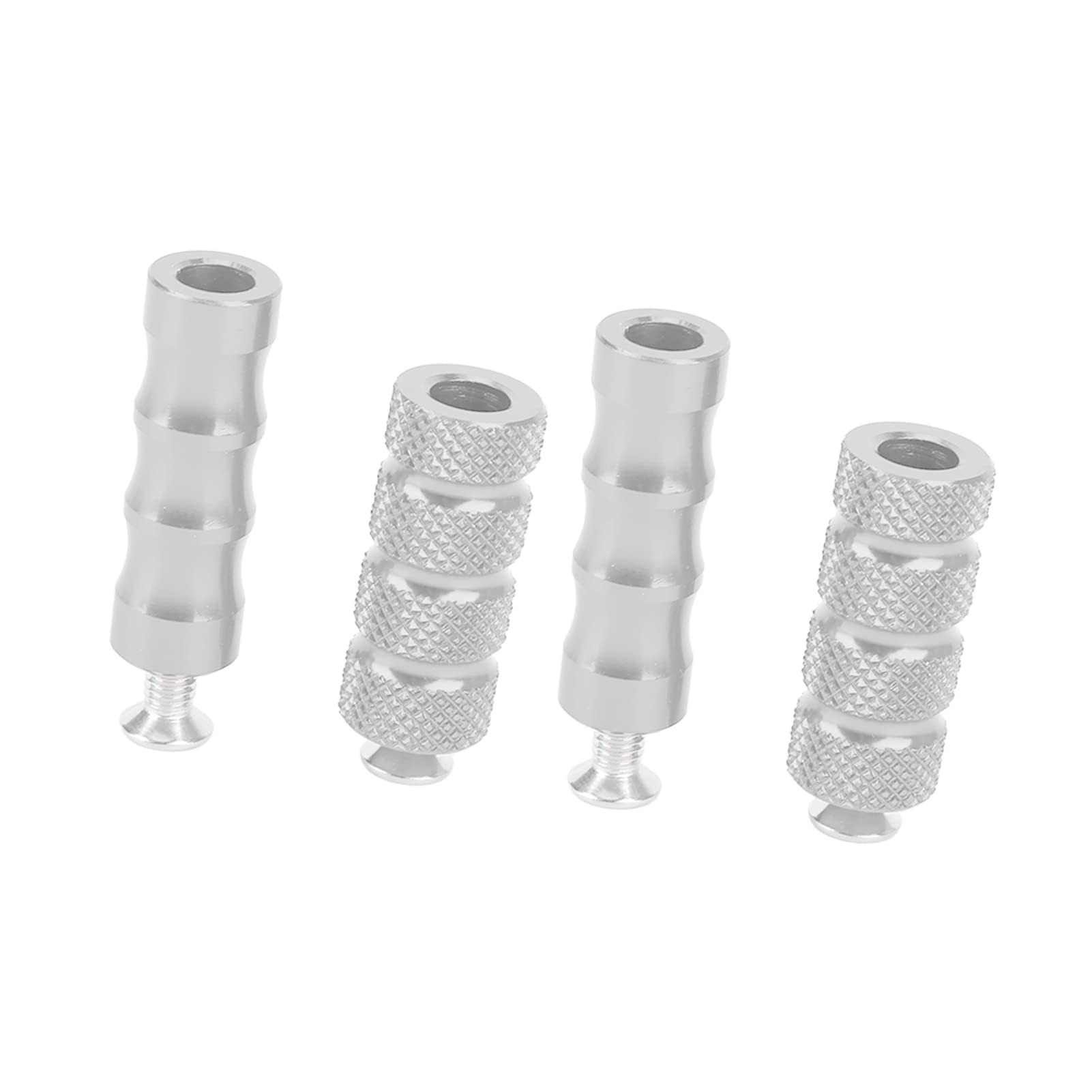 Peg Cambio Moto, Peg Cambio Zigrinato Moto Antiscivolo Leva Cambio Leva Freno Pedane Pedale, Foro 6 Mm Pedane Freno Moto Poggiapiedi Pedale Universale per Pedane (Argento)