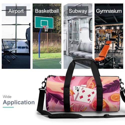 Vintage Poker Gym Bag Travel Duffel Bag Lightweight Carry On Weekender Bag Tote Bags for Women Men3