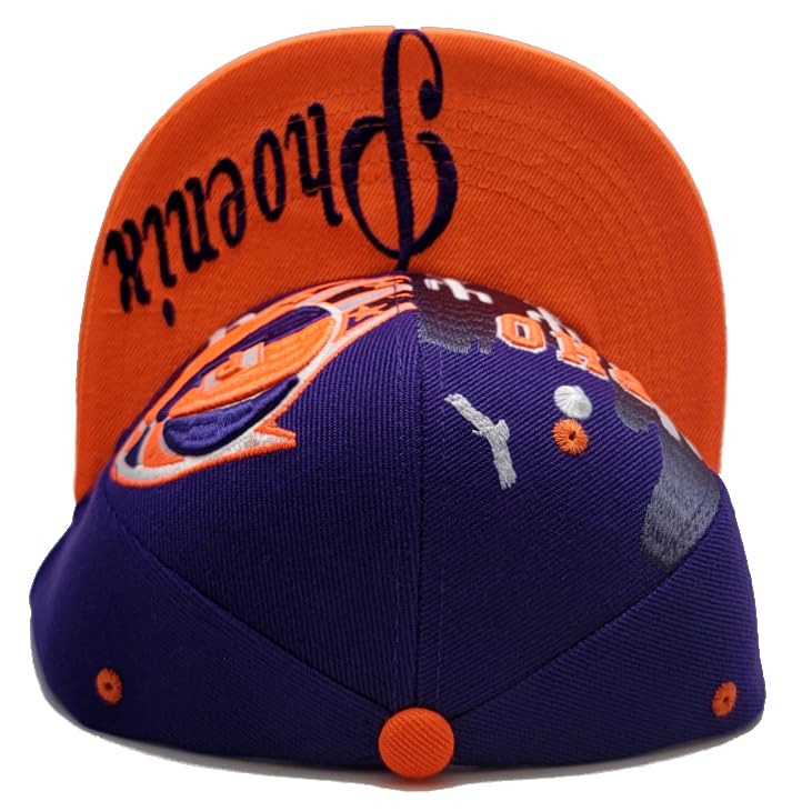 Phoenix New Leader Downtown PHX PHO Desert Cactus Purple Orange Era Snapback Hat Cap miniatura 7