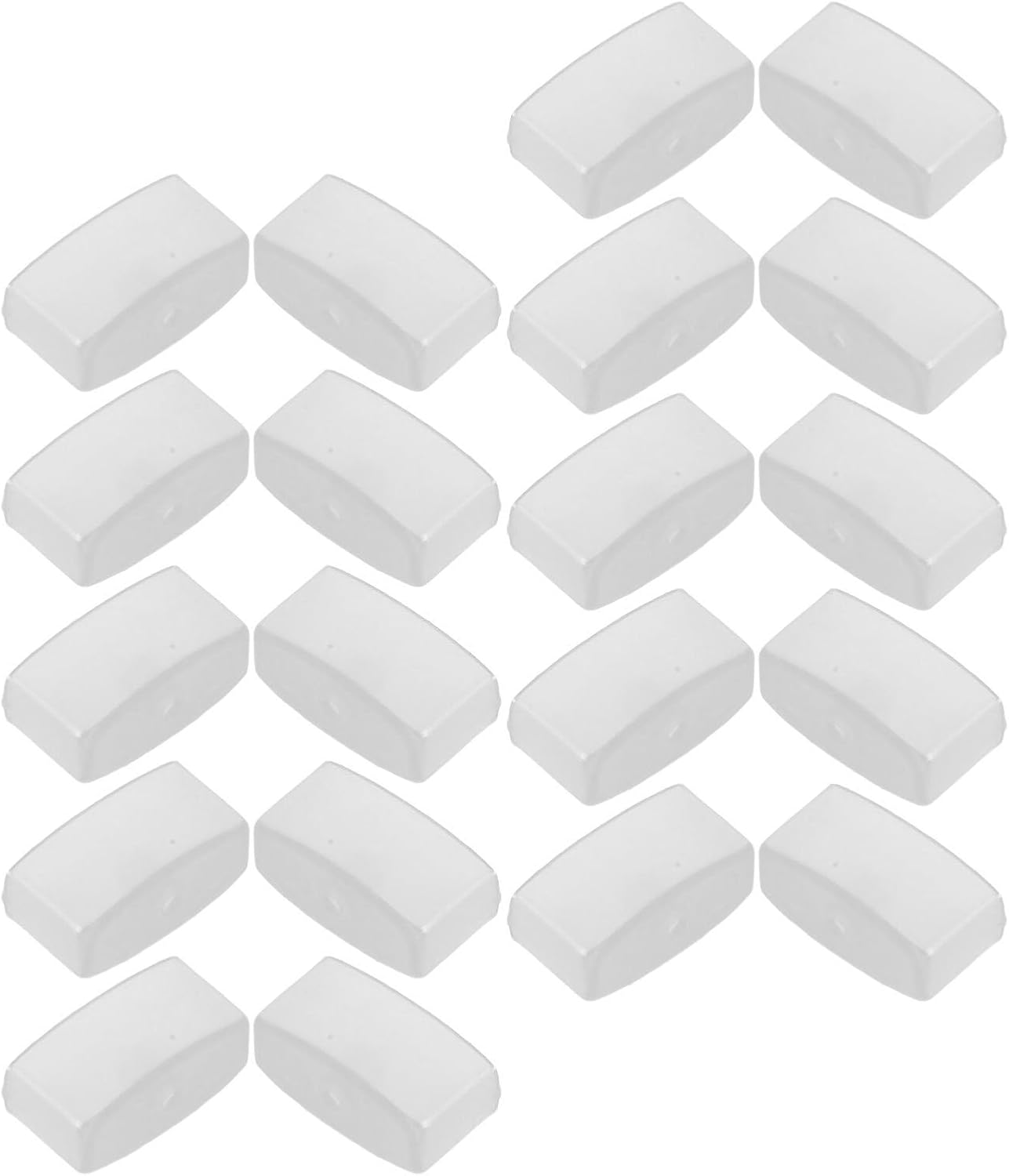 20pcs Plastic Horizontal Blind End Plugs for Aluminum Window Blinds, Easy Install Bottom Rail End Caps Set, Enhance Smooth Opening and Secure Closure for Home and Office