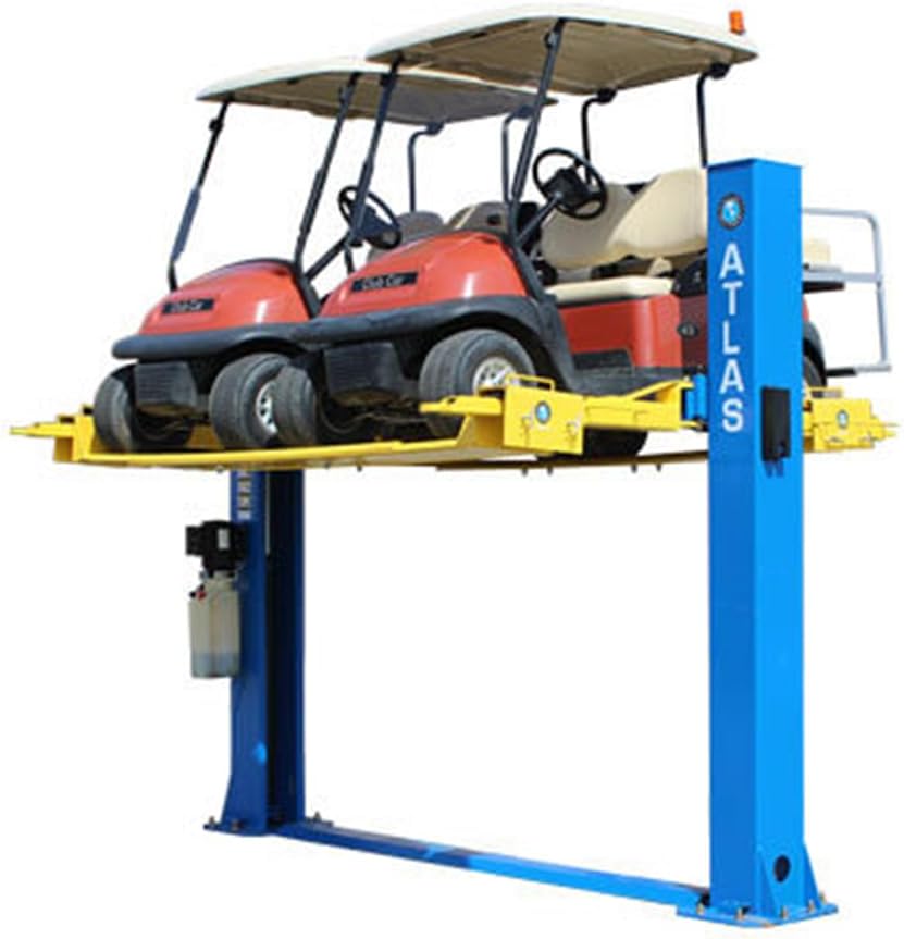 ATLAS Automotive Equipment ATLMA Lawnmower Adapter for 2-Post Lifts, Adjustable with 4 Plates, 5,000 lb. Capacity, 8'11" Width, 32" to 90" Wheelbase, 12" Wheel Well, 1/4" Steel Thickness, 600 lbs.