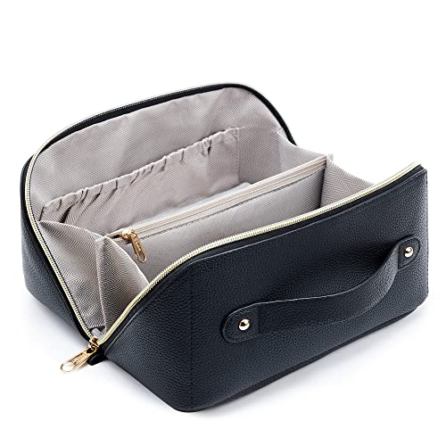 KALIDI Groß Kapazität Kosmetiktasche Damen Mäppchen Make Up Bag Schminktasche Federmäppchen Kosmetik Reise Täschchen Kosmetikbeutel mit fächern