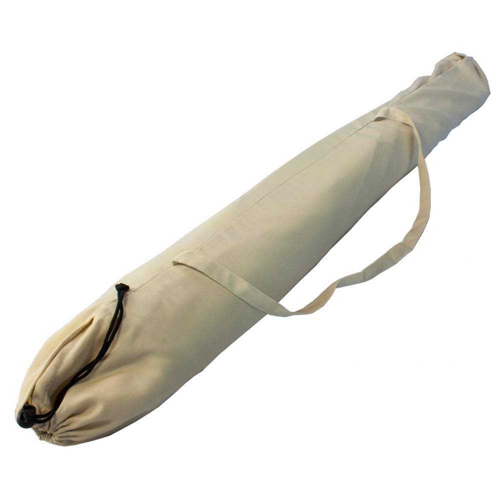 Ombrellone da Mare Spiaggia Giardino Diametro 200 con Palo 32mm Fibra di Vetro Poliestere Anti UV Reflex Ecru