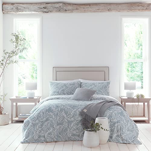 Drift Home - Joelle - Parure de lit 52 % Polyester recyclé 48 % Coton BCI - Lit King Size en Bleu Cover