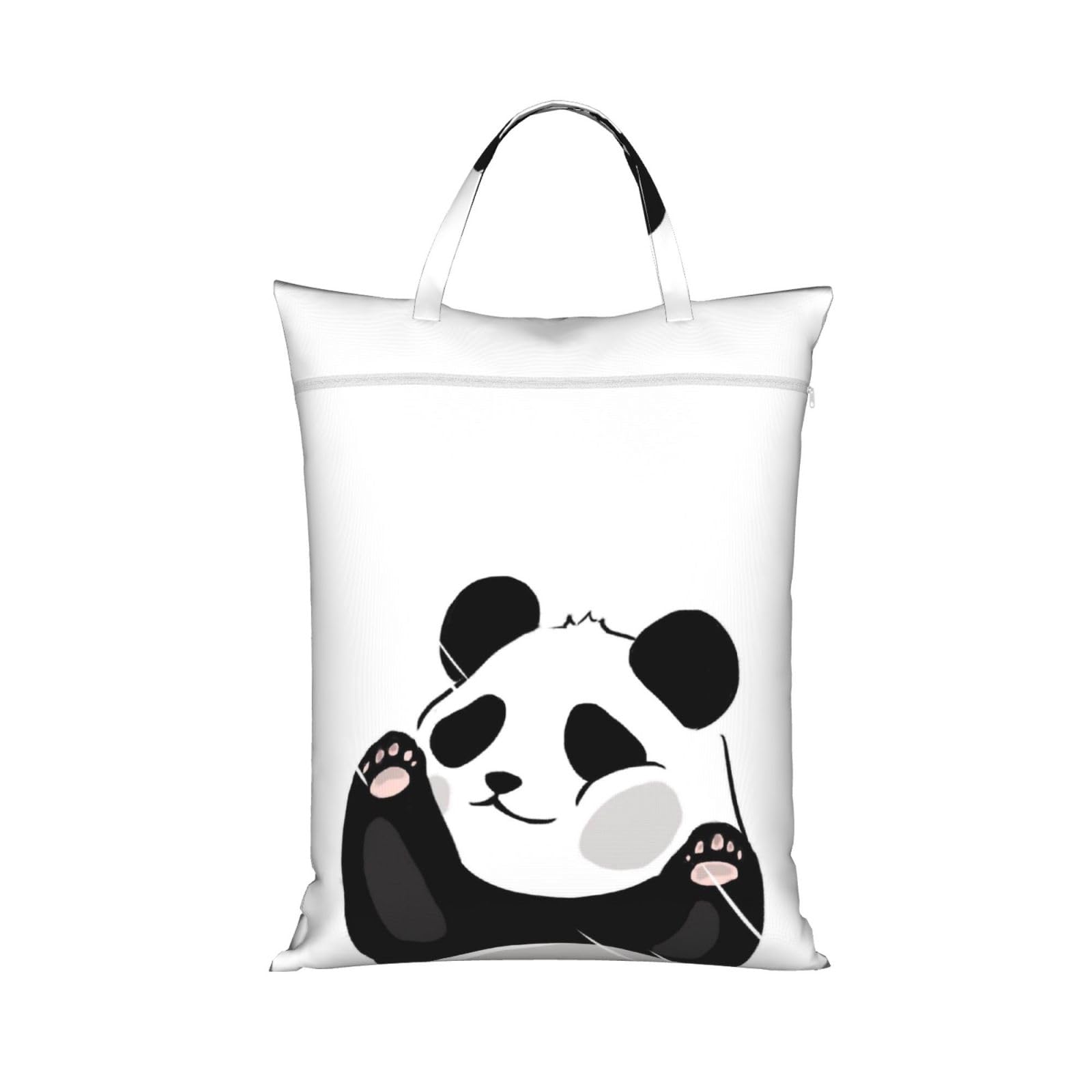 YFSGDLBN Funny Panda printed Travel dirty laundry bag clothes pack Storage Basket Bag